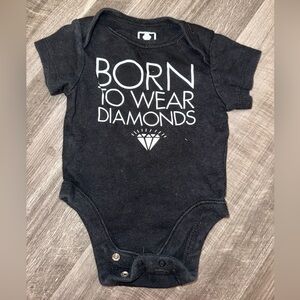 Old Navy Black Baby Onesie with White Logo
